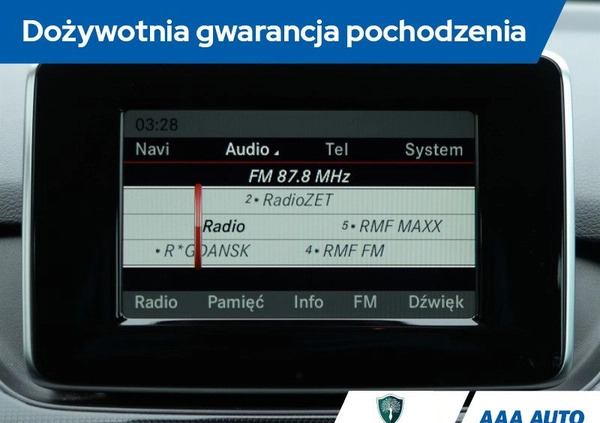 Mercedes-Benz Klasa B cena 51500 przebieg: 77518, rok produkcji 2014 z Polanów małe 301